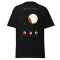 The Round Shadow graphic tee in Black, original art by AuraCanvas