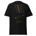 Pale Blue Dot graphic tee in Black, original art by AuraCanvas