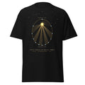 Kepler's Second Law graphic tee in Black, original art by AuraCanvas