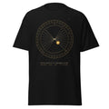 Foucault's Pendulum graphic tee in Black, original art by AuraCanvas
