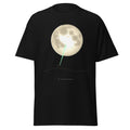 The Receding Moon graphic tee in Black, original art by AuraCanvas