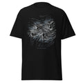 The Vortex Street graphic tee in Black, original art by AuraCanvas