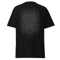 The Chladni Plate graphic tee in Black, original art by AuraCanvas
