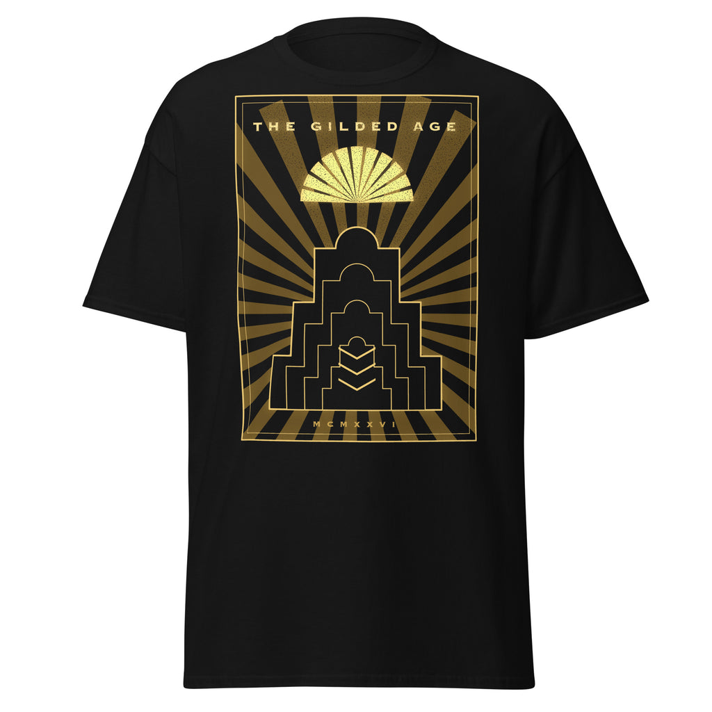 Gilded Age graphic tee in Black, original art by AuraCanvas