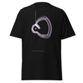 Continuous Grace graphic tee in Black, original art by AuraCanvas