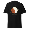 Crater Timings graphic tee in Black, original art by AuraCanvas