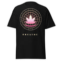 Sacred Lotus graphic tee in Black, original art by AuraCanvas