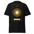 The Sun graphic tee in Black, original art by AuraCanvas