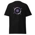 Violet Supernova graphic tee in Black, original art by AuraCanvas