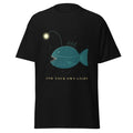 Deep Sea Lantern graphic tee in Black, original art by AuraCanvas