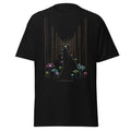 The Mushroom Glade graphic tee in Black, original art by AuraCanvas