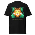Golden Tiger graphic tee in Black, original art by AuraCanvas