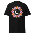 Night Wreath graphic tee in Black, original art by AuraCanvas