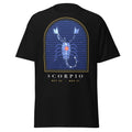Scorpio graphic tee in Black, original art by AuraCanvas