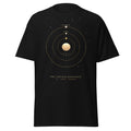 The Laplace Resonance graphic tee in Black, original art by AuraCanvas