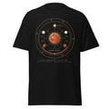 Eclipse in Gold graphic tee in Black, original art by AuraCanvas