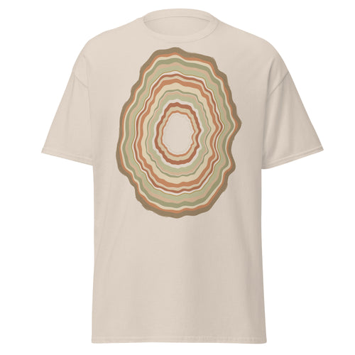 Agate graphic tee in Natural, original art by AuraCanvas