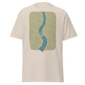 The Severn Bore graphic tee in Natural, original art by AuraCanvas