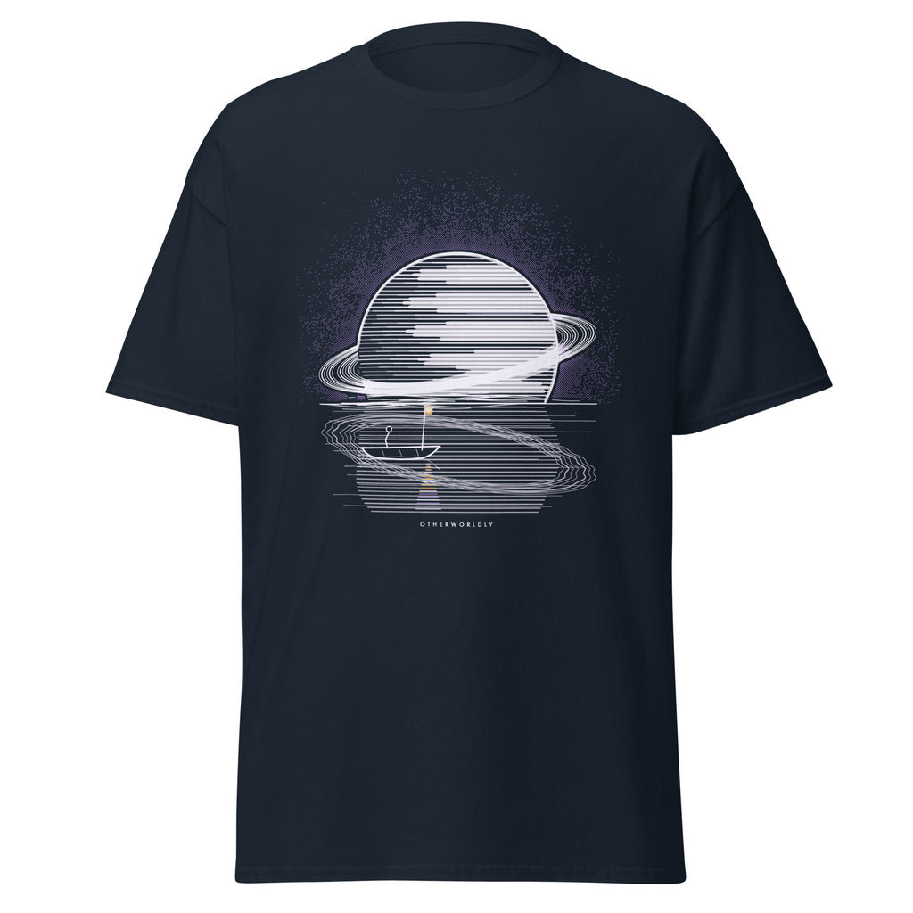 Otherworldly graphic tee in Navy, original art by AuraCanvas