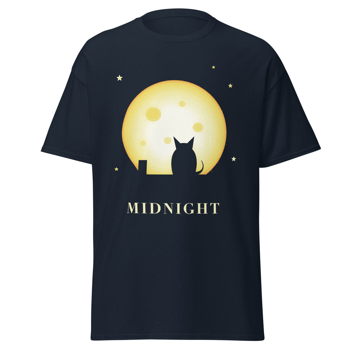 Midnight graphic tee in Navy, original art by AuraCanvas