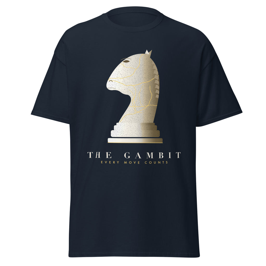 The Gambit graphic tee in Navy, original art by AuraCanvas