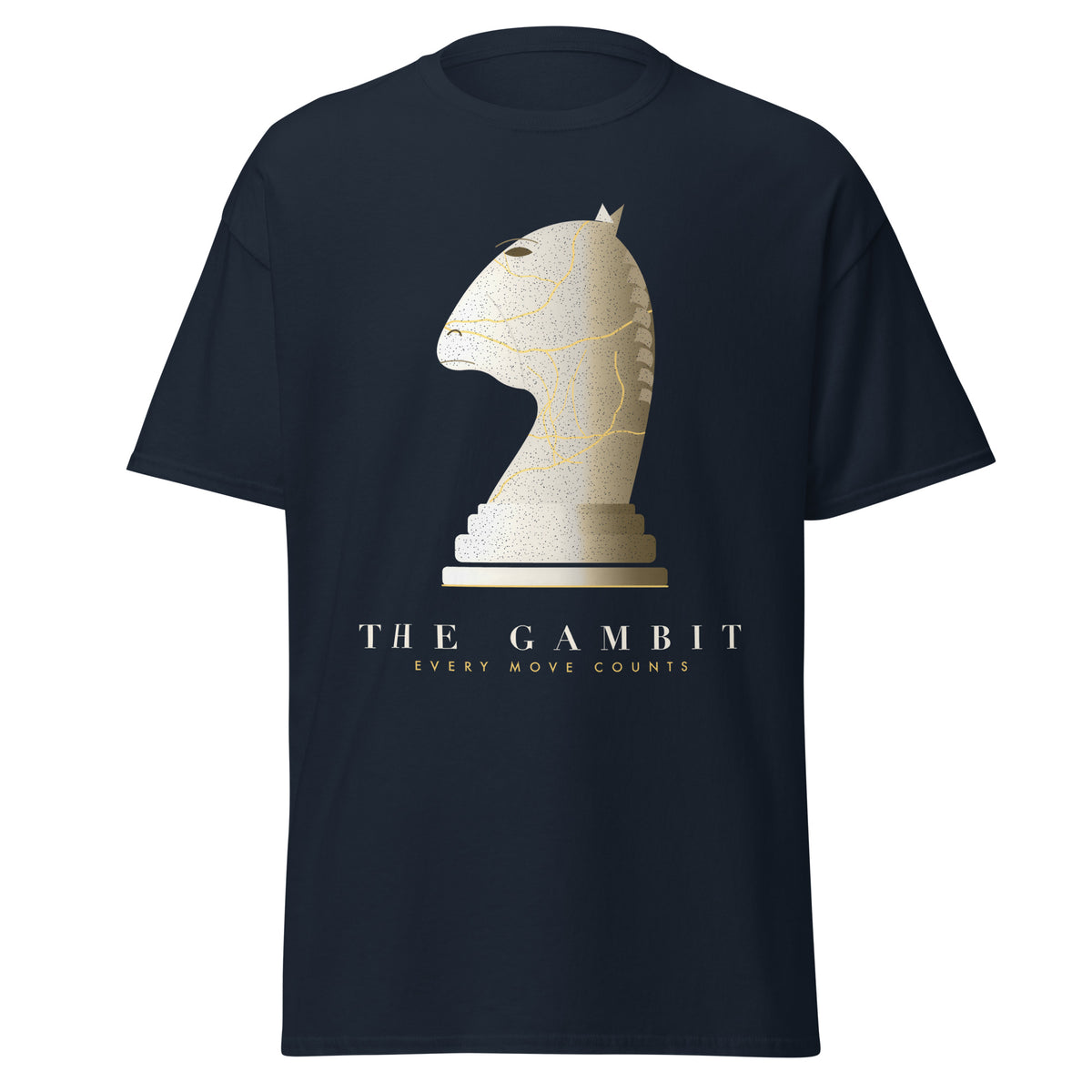 The Gambit graphic tee in Navy, original art by AuraCanvas