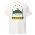 Wander graphic tee in White, original art by AuraCanvas