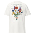 Wildflower Field Guide graphic tee in White, original art by AuraCanvas