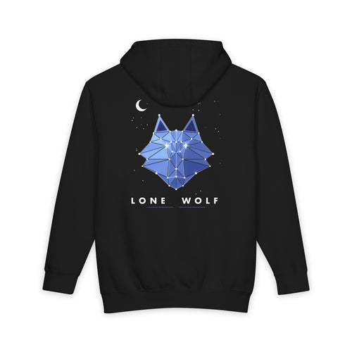 Constellation Wolf heavyweight hoodie, view 1