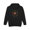 Eclipse in Gold heavyweight hoodie in Black, original art by AuraCanvas