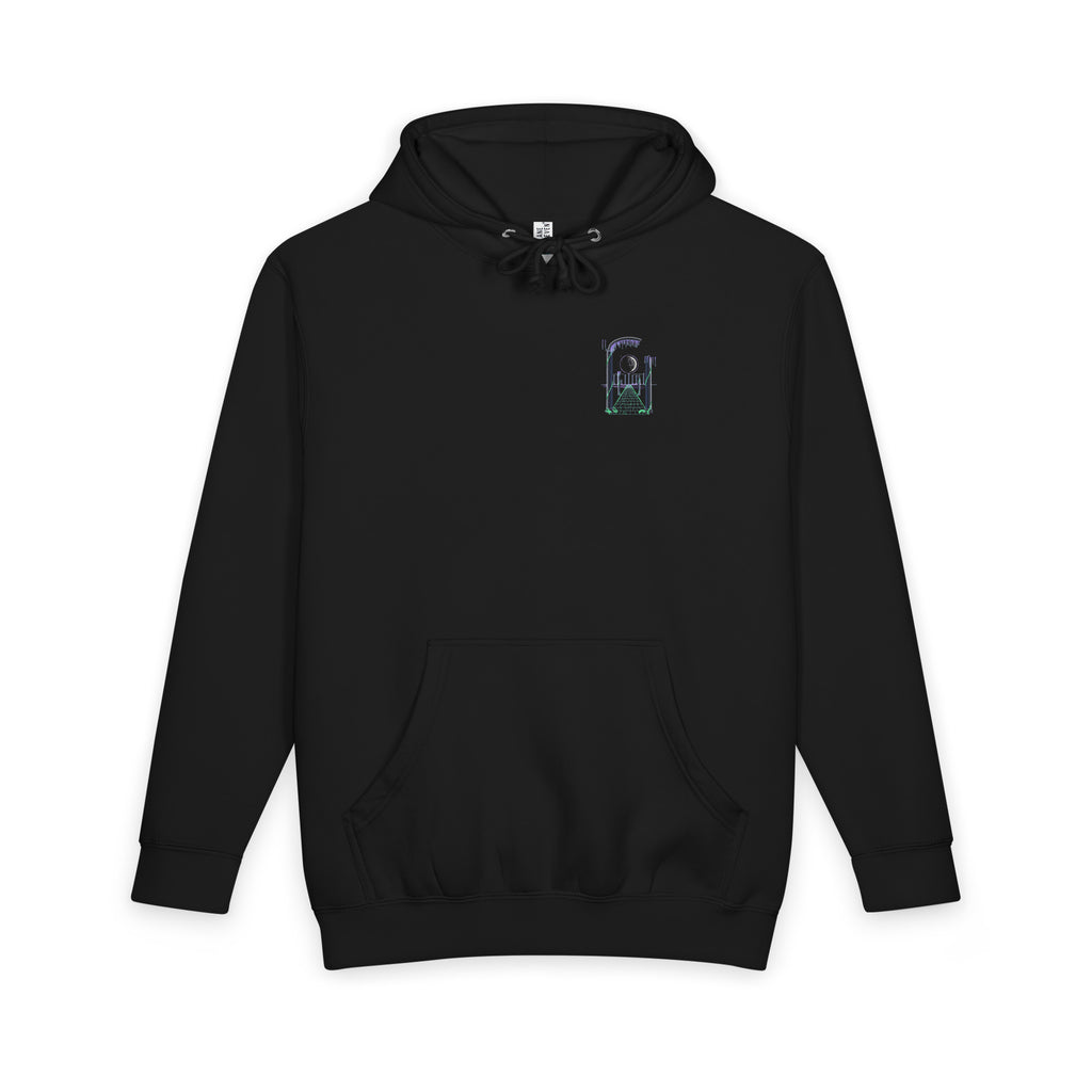 The Overgrown Gate heavyweight hoodie, view 2